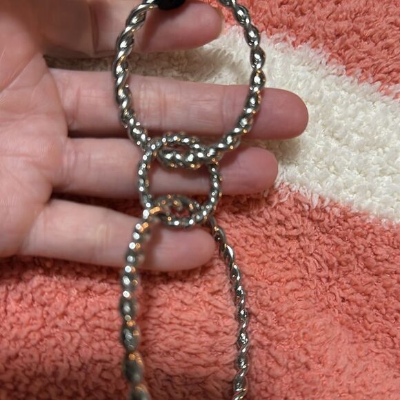 NWT Chico’s Silver Rope link long necklace (chanele long) - Picture 4 of 5